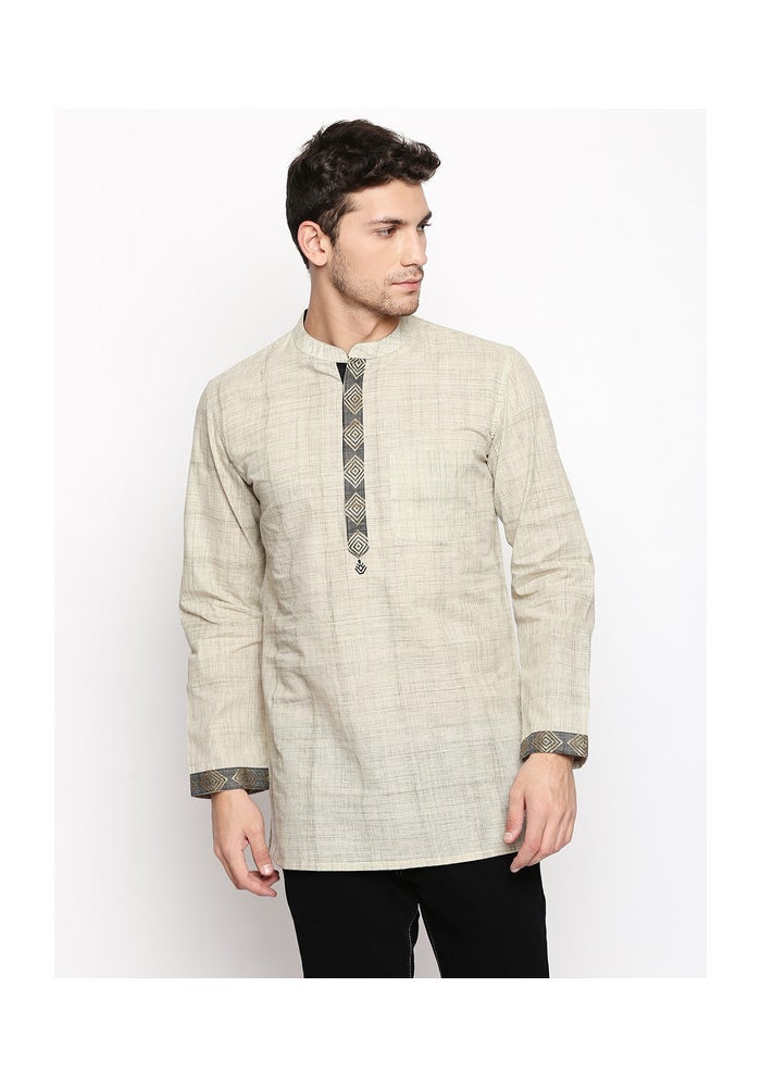 ARCHATTIRE Men's Beige Cotton Kurta for Men - Image 1