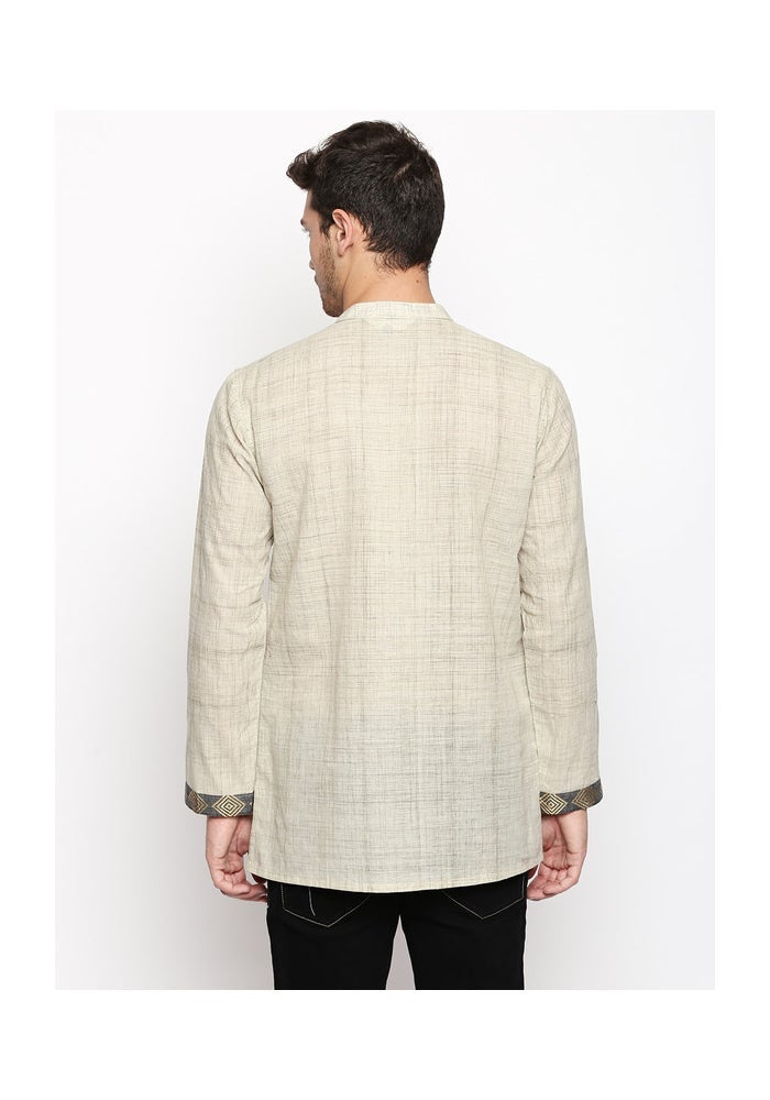ARCHATTIRE Men's Beige Cotton Kurta for Men - Image 5