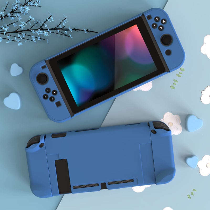 eXtremeRate PlayVital Cover for Nintendo Switch, Protective Case Protector for Switch - Shock-Absorbent Anti-Scratch Dockable Easy to Install Durable Hard Shell, Airforce Blue (NOT for Switch 2) - Image 3