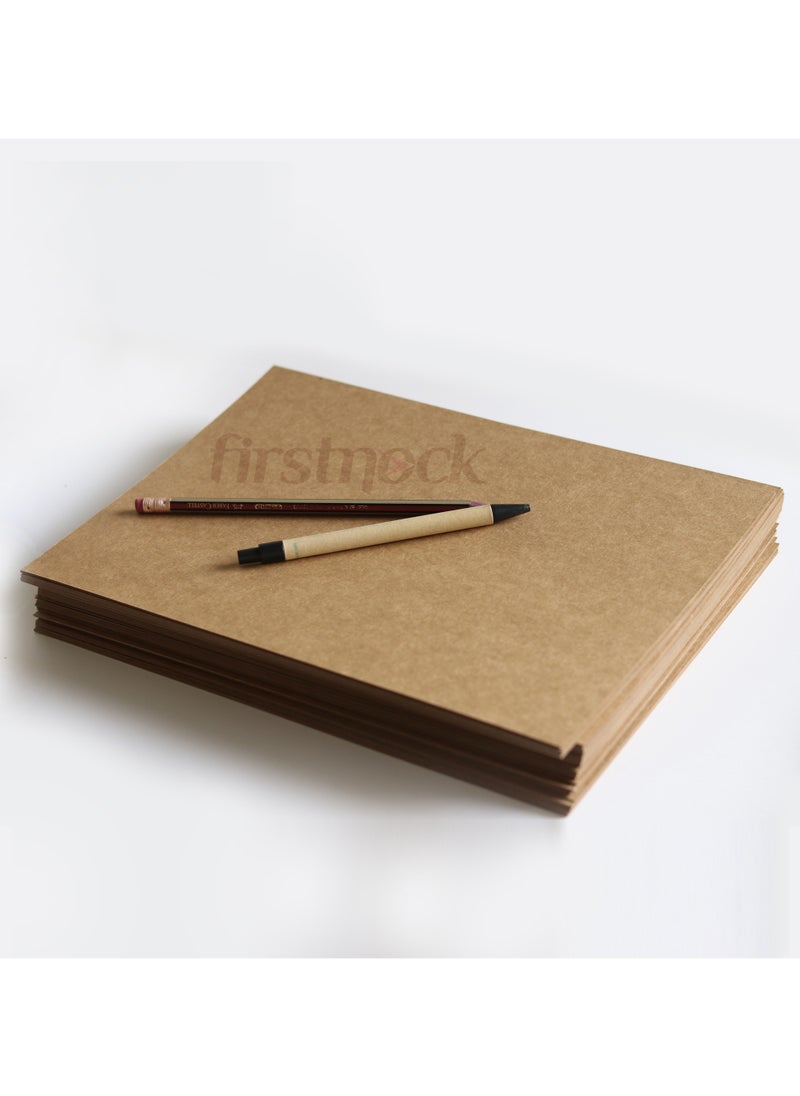 firstnock Kraft Paper 350GSM Size A4 50 Sheets, Thick Brown Card Paper, Craft Making Gift Packing Business Card Print Paper, Thicker Paper  - Image 2