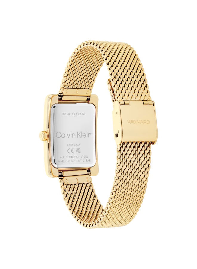CALVIN KLEIN - Women's Analog Rectangle Shape Stainless Steel Wrist Watch 25200396 - 22.5 Mm - Image 1