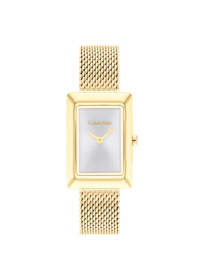 CALVIN KLEIN - Women's Analog Rectangle Shape Stainless Steel Wrist Watch 25200396 - 22.5 Mm - Image 1