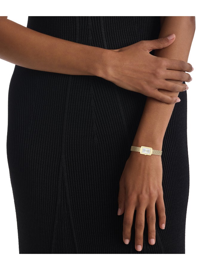 CALVIN KLEIN - Women's Analog Rectangle Shape Stainless Steel Wrist Watch 25200396 - 22.5 Mm - Image 1