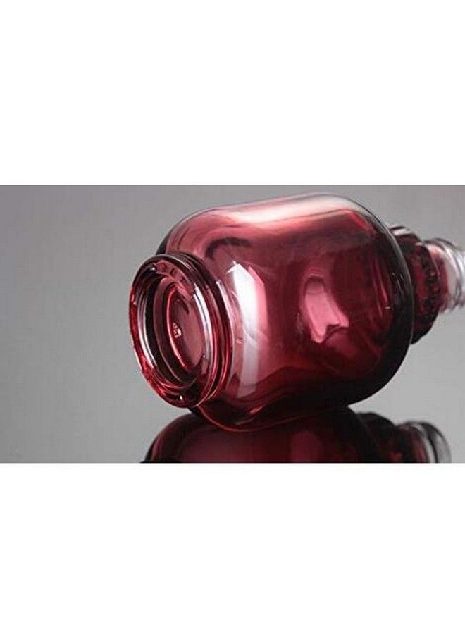 XINGZI 2 Pcs 50Ml(1.7 Oz) Upscale Empty Urefillable Wine Red Glass Pump Press Lotion Bottle Cosmetic Make Up Oil Cream Emulsion Jar Bottle Storage Containers - Image 4