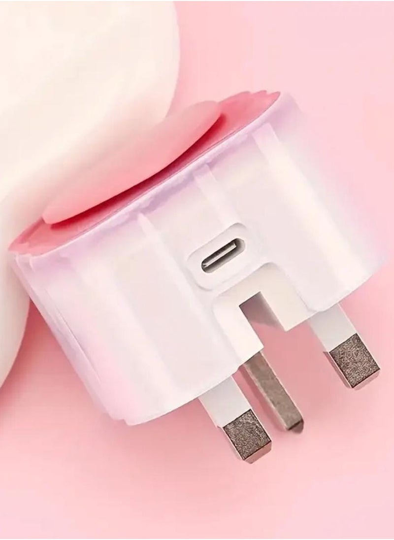 واقي كابل شحن على شكل قلب لطيف لحماية شاحن iPhone  - Image 3