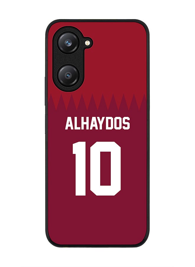 Stylizedd Rugged Black edge case for Vivo Y28s 5G / Vivo Y18 4G /Vivo Y03 4G, Slim fit Case Flexible Cover - Football Team - Qatar, Player Name - Alhaydos - Image 1