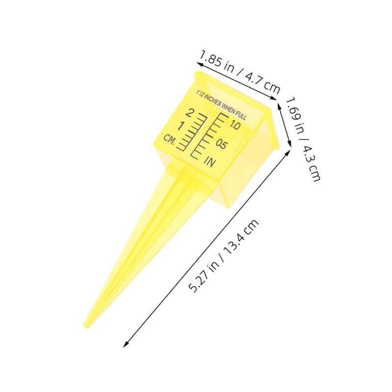 Accurate Rain Gauge Sprinkler Tool for Lawn Yellow Wide Mouth Easy Measure - Image 3