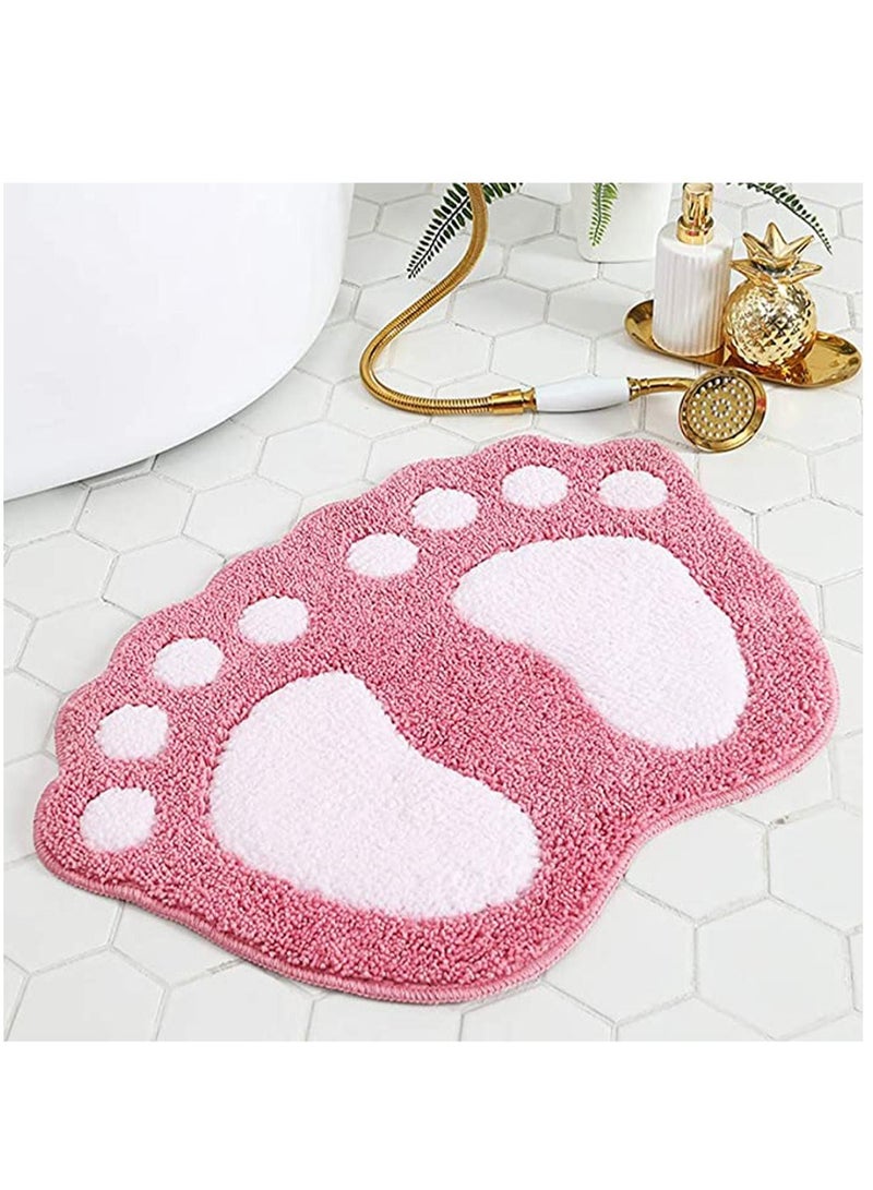 SYOSI Bathroom Rugs Mats Water Absorbent Non-Slip Mat Used in Bathroom Shower Room Etc Soft Microfiber Bath Mat Machine Washable Bath Mat Big Feet Bathroom - Image 3