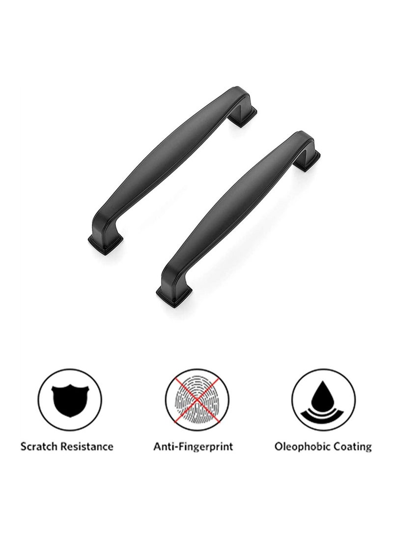 SYOSI Cabinet Handles, SYOSI 2 Pack Solid Kitchen Cabinet Handles, Matte Cabinet Pulls Drawer Pulls, Kitchen Cabinet Hardware Handles for Cabinets Cupboard Drawer Handles (Black)  - Image 4