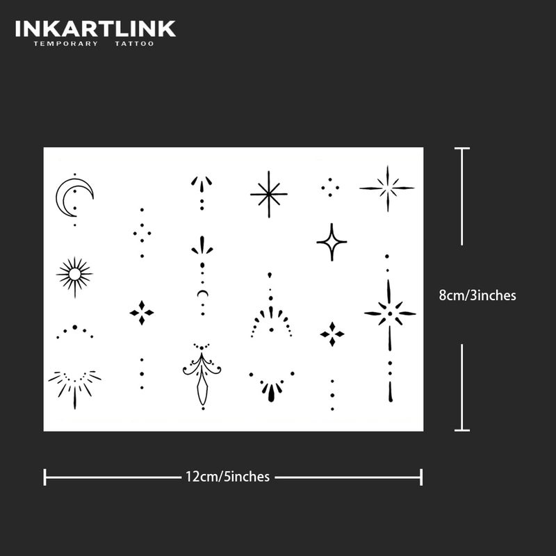 INKARTLINK Tattoo Tech, 2 Sheets Medium Semi Permanent Tattoo, Adult Art Design Temporary Tattoos, Lasts 1-2 Weeks (Henna Finger Tattoo for Women 2) - Image 4