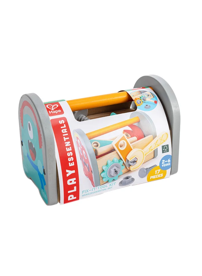 Hape Wooden Monster Fix-It Toolbox Kit 17-Piece