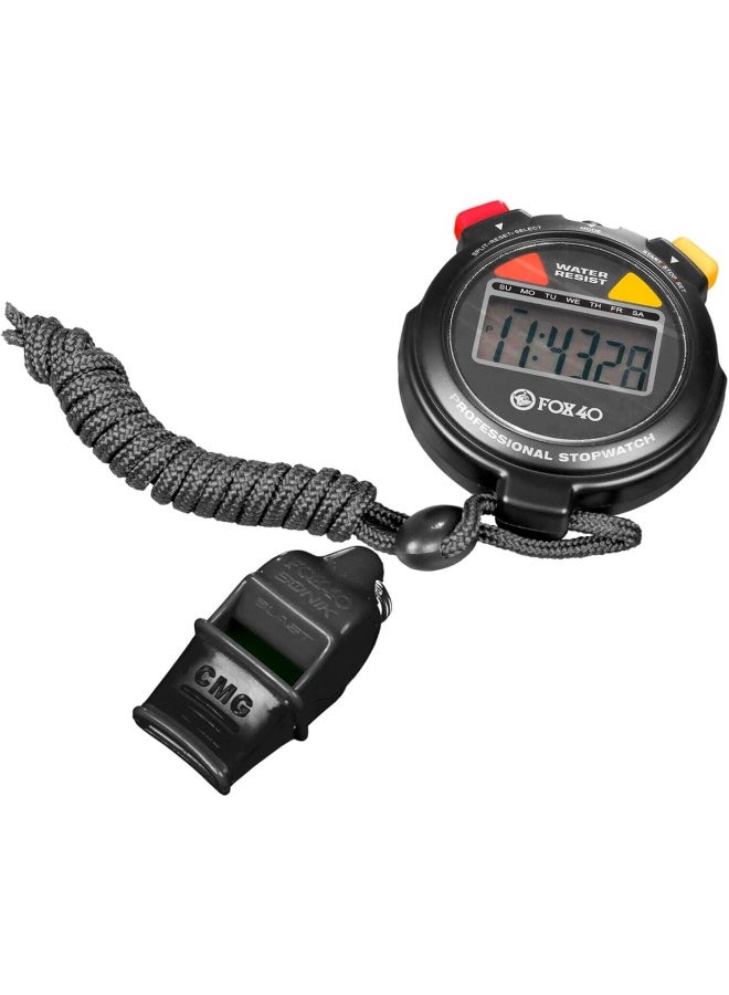 Kwik Goal FOX40 Whistle Fox 40+Stop Watch 6906-0400 - Image 1