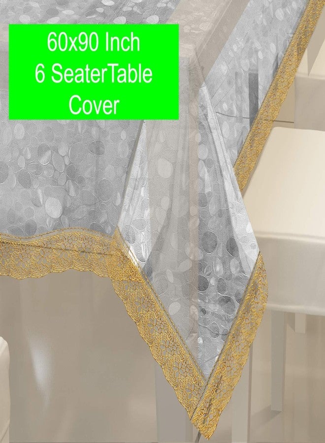 Mopak Decor غطاء طاولة موباك ديكور ثلاثي الأبعاد كبير الحجم 6 مقاعد 60 * 90 غطاء طاولة مطبوع عليه دانتيل-AI (دانتيل ذهبي ثلاثي الأبعاد) - Image 2
