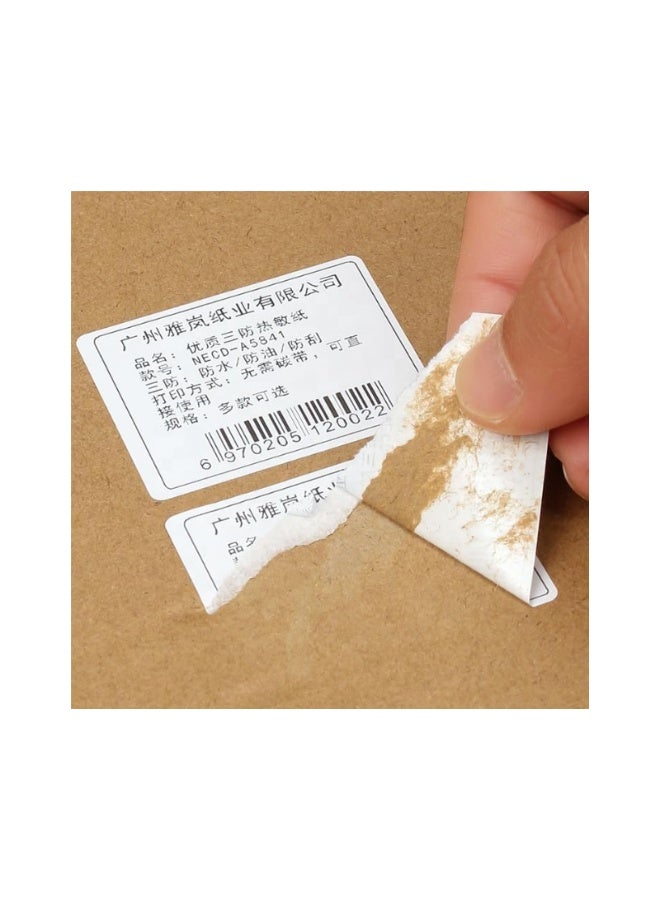 Kalon Synthetic PVC Label Roll   60x 40 mm 1000 stickers Waterproof, Tear-Resistant & Oil-Proof Stickers for Barcode, Asset & Inventory Labels | Requires Thermal Transfer Printing - Image 2