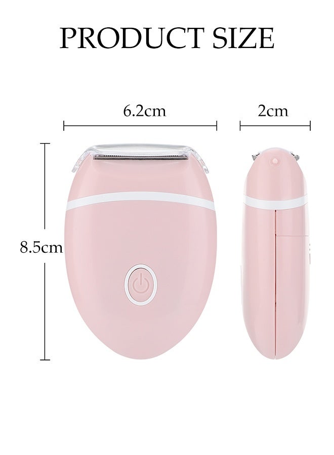 DUNISO Women's Electric Shaver, Painless 2-In-1 Wet And Dry Shaver, Portable Waterproof Bikini Trimmer, Washable Head, Can Remove Leg, Underarm, Armpit, Facial Body Hair, Pink - Image 2