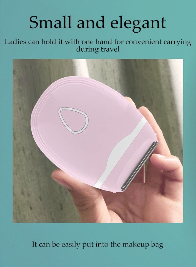 DUNISO Women's Electric Shaver, Painless 2-In-1 Wet And Dry Shaver, Portable Waterproof Bikini Trimmer, Washable Head, Can Remove Leg, Underarm, Armpit, Facial Body Hair, Pink - Image 5