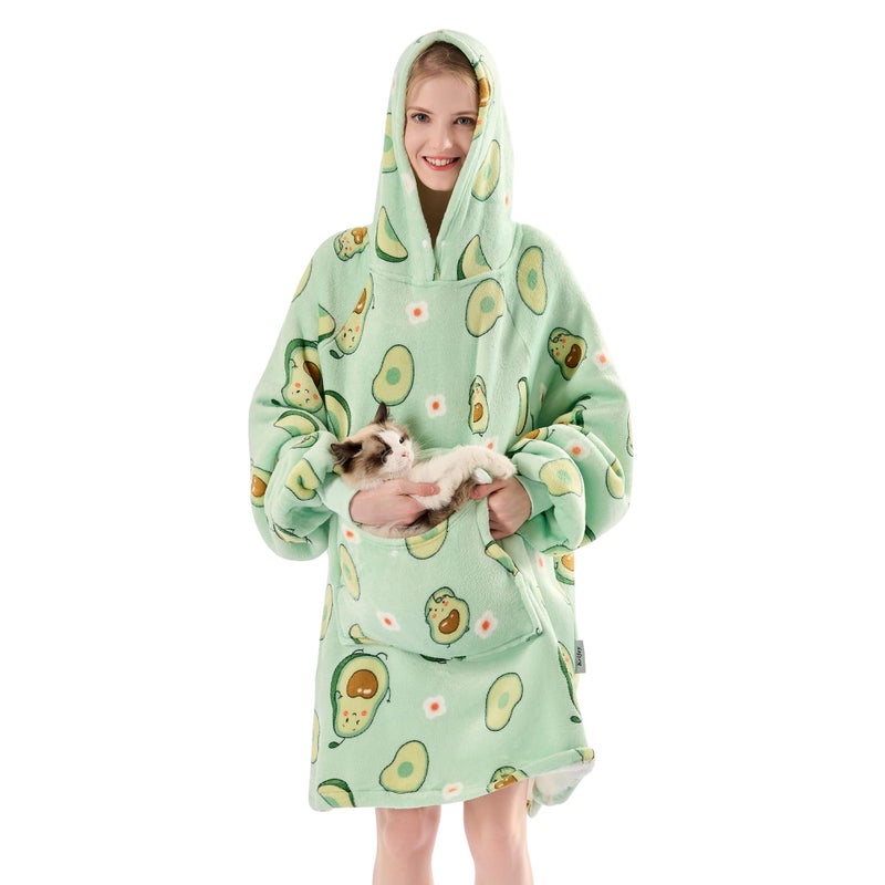 Krifey Wearable Blanket Oversized Sherpa Blanket as Birthday Gifts for Mom Women Girlfriend Men