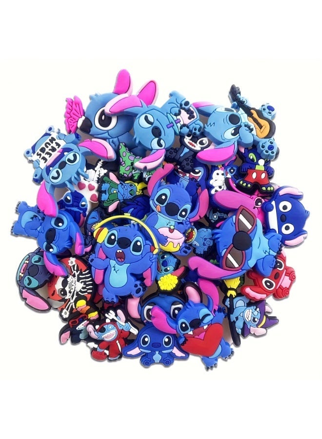 50Pcs Stitch PVC Shoe Charms, Cute Cartoon Clog Decorations, Removable Slipper Accessories - Image 1