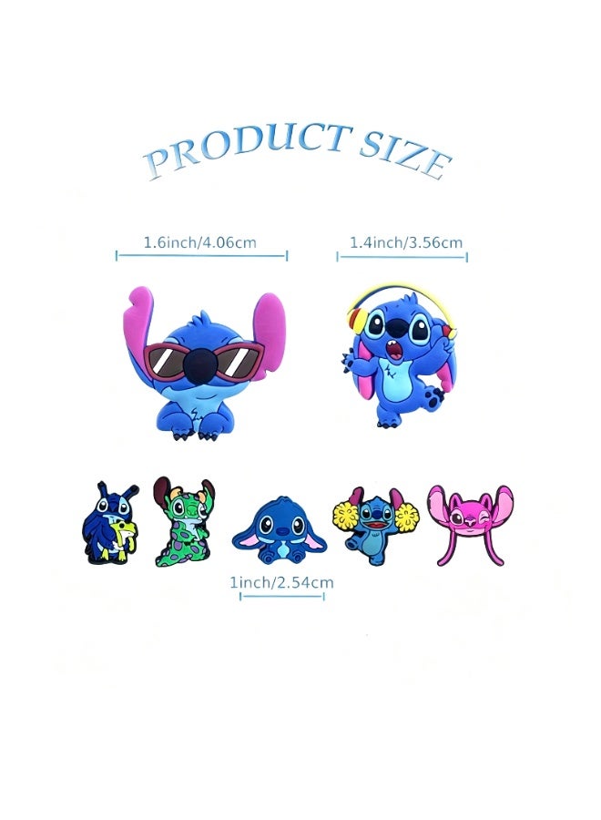 50Pcs Stitch PVC Shoe Charms, Cute Cartoon Clog Decorations, Removable Slipper Accessories - Image 2