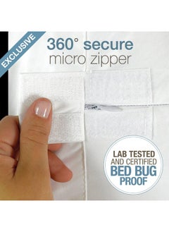SafeRest SafeRest Premium 9" Thick Box Spring Encasement - Waterproof - Breathable, Noiseless and Vinyl Free - Fits Up to 9" - Queen  - Image 4