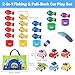 GOLDGE 2in1 Montessori Toys for 1 Year Old Toddler Fishing Game with Stacking Cups PullBack Cars Soft Sensory Learning Toys for 1218 Months Educational Sorting Counting Baby Toy Birthday Gifts - Image 4