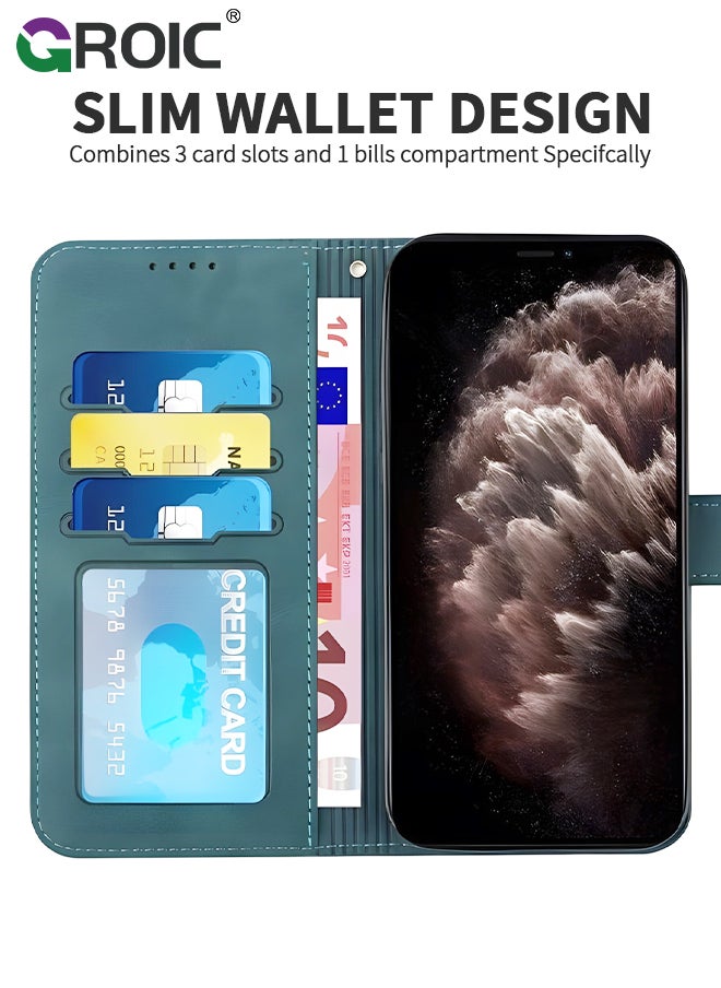 GROIC - Case for iPhone 15 Pro Max 6.7 Inch Wallet Case with 1 Pack Camera Lens Protector, PU Leather Flip Folio Case with Card Holders, Kickstand Function Shockproof Shell for iPhone 15 Pro Max - Image 1