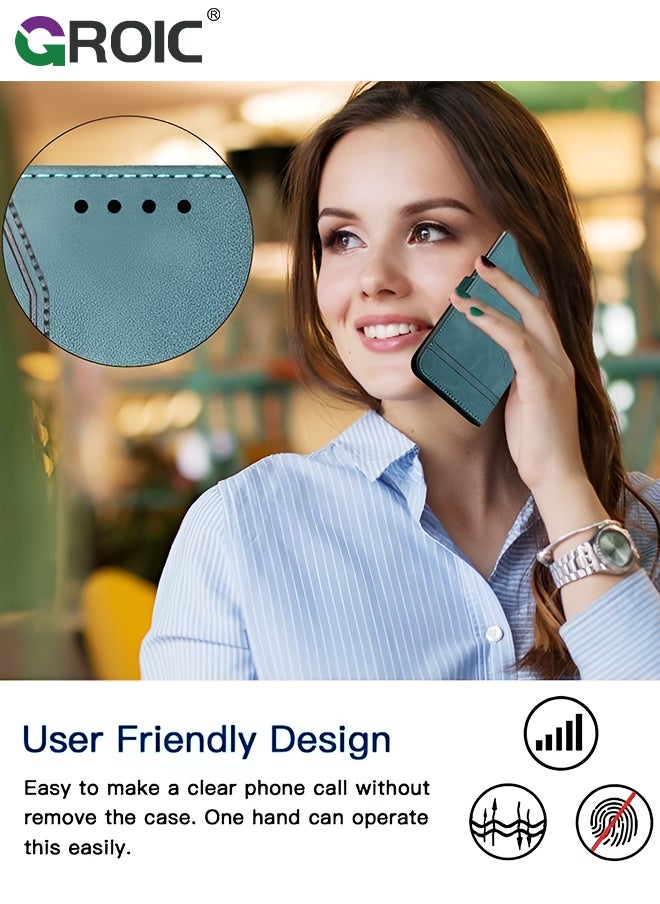GROIC - Case for iPhone 15 Pro Max 6.7 Inch Wallet Case with 1 Pack Camera Lens Protector, PU Leather Flip Folio Case with Card Holders, Kickstand Function Shockproof Shell for iPhone 15 Pro Max - Image 1