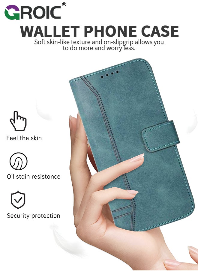 GROIC - Case for iPhone 15 Pro Max 6.7 Inch Wallet Case with 1 Pack Camera Lens Protector, PU Leather Flip Folio Case with Card Holders, Kickstand Function Shockproof Shell for iPhone 15 Pro Max - Image 1