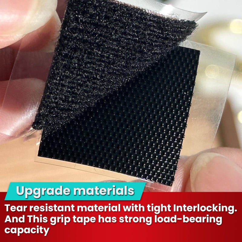 Tikfoam Heavy Duty Hook and Loop Strips with High Adhesive, and Square Circle, Strong Mounting Tape for Home, Outdoor or Office Use, Black 72 Sets - Image 3