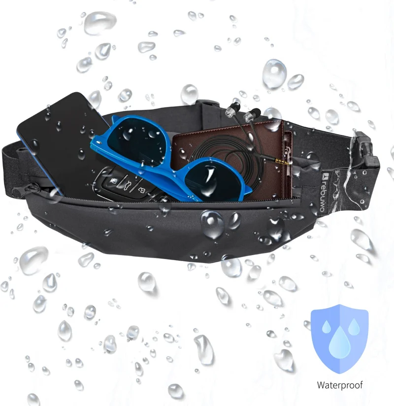 ريبو Multifunctional Reflective Sports Waist Bag Black