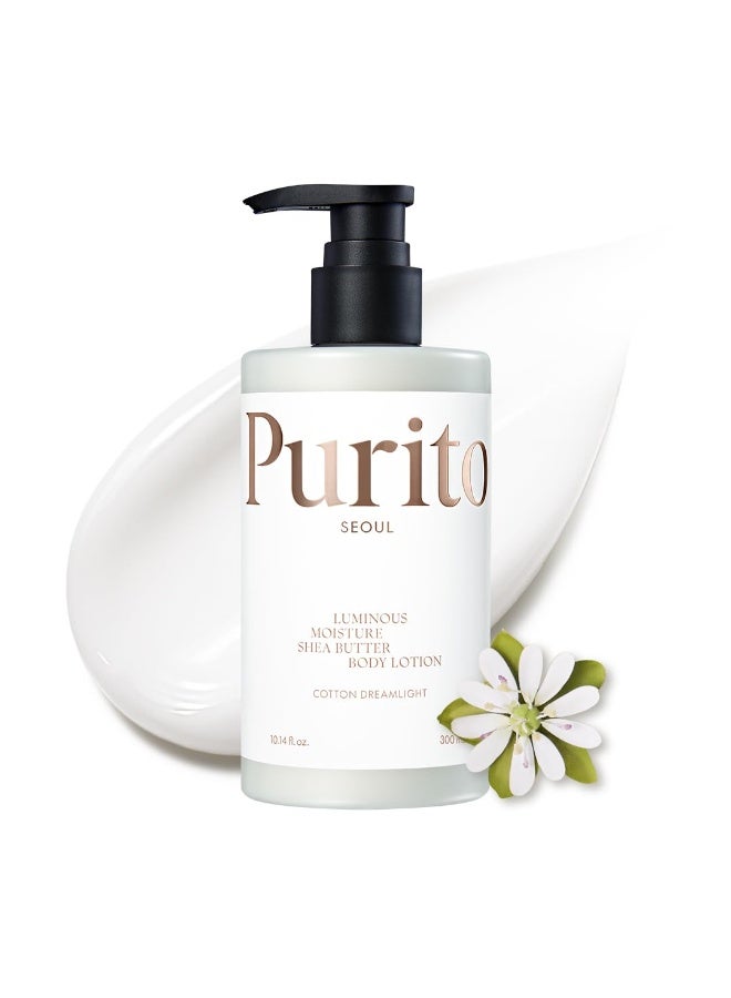 بوريتو لوشن الجسم المرطب بزبدة الشيا من بوريتو، قطن دريم لايت 300 مل - Image 1