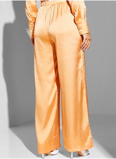 Namshi x Modanisa Satin Plazzo Trousers  - Image 2