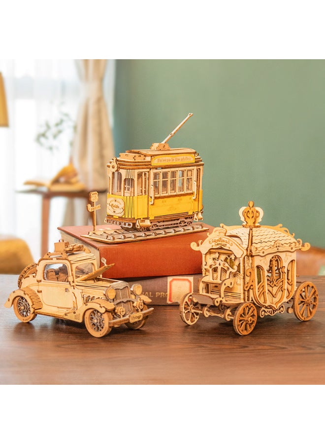 Ruotai WUDE3d Puzzle Three-dimensional Puzzle Puzzle Children's Wooden Puzzle Model Creation Set Puzzle Toy-Color:TG408: Diffuse. Phonograph - Image 3