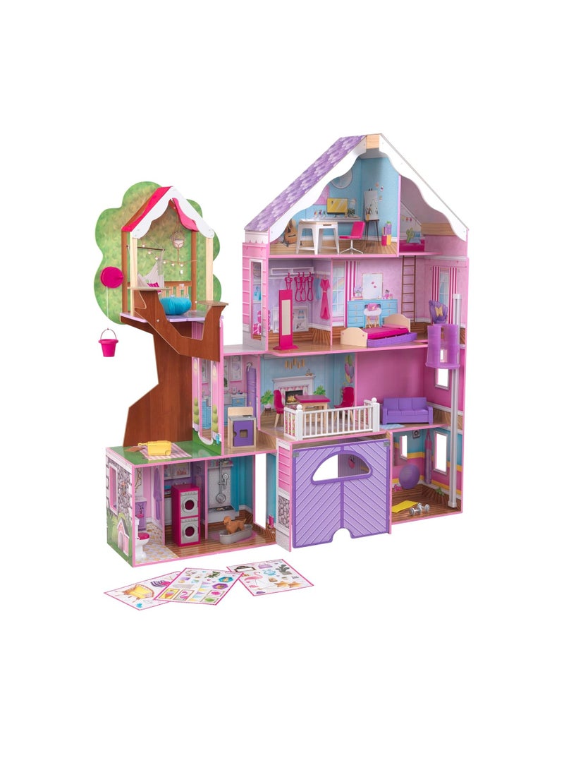 KidKraft KidKraft Treehouse Retreat Mansion Dolls house with EZ Kraft Assembly with 26 Accessories - No:10108  - Image 2