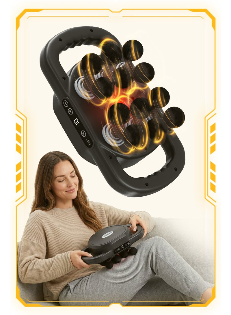 12 Heads Massage Gun, Deep Tissue Percussion Massage Gun With 9 Speeds, Handheld Electric Body Massager, Pain Relief, and Post-Workout Recovery for Pain Relief Muscle Relaxation - Image 1