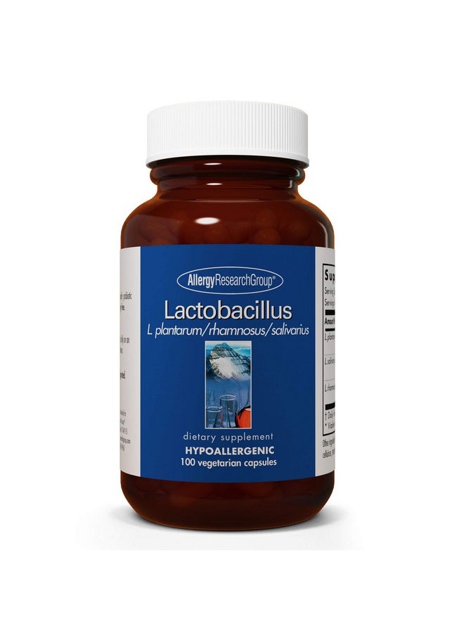 اليرجي ريسيرتش جروب - مجموعة أبحاث الحساسية - مكمل Lactobacillus - البروبيوتيك للرجال والنساء، صحة الجهاز الهضمي، صحة الأمعاء، كبسولات نباتية - 100 كبسولة - Image 1