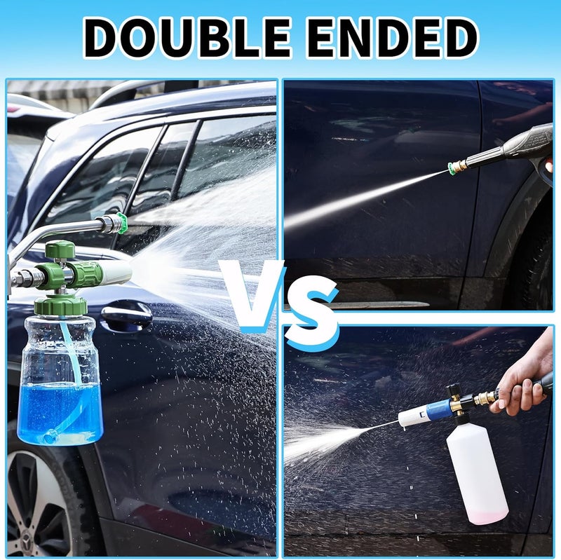 balabulala Foam Cannon Dual Connector Accessory,Pressure Washer Double Tip Attachment for Foam Blaster with 7 Power Washer Sprayer Nozzles, 1/4" Quick Connect, 4200 PSI - Image 5