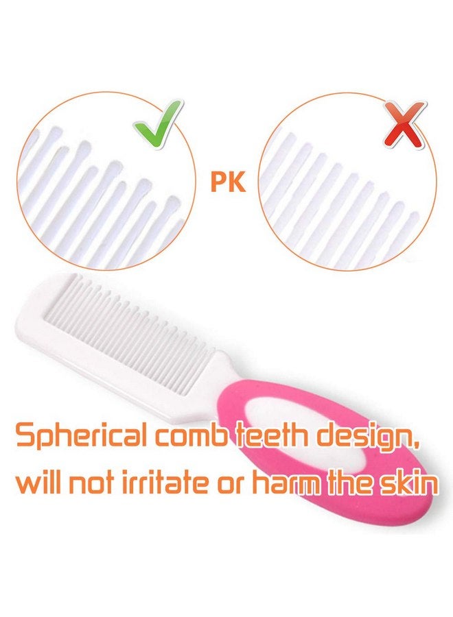 MR LION Baby Hair Brush and Comb Set for Newborns & Toddlers | Natural Soft Goat Bristles | Ideal for Cradle Cap | Perfect Baby Registry Gift (Red) - Image 3
