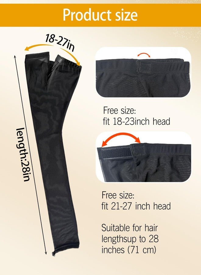 Neacus 28” Adjustable Hair Weave Sleeve for Locs - Suitable for Head Circumference Ranging From 18 Inches to 27 Inches,Can Wrap Hair In All Directions, Comfortable And Breathable. - Image 2
