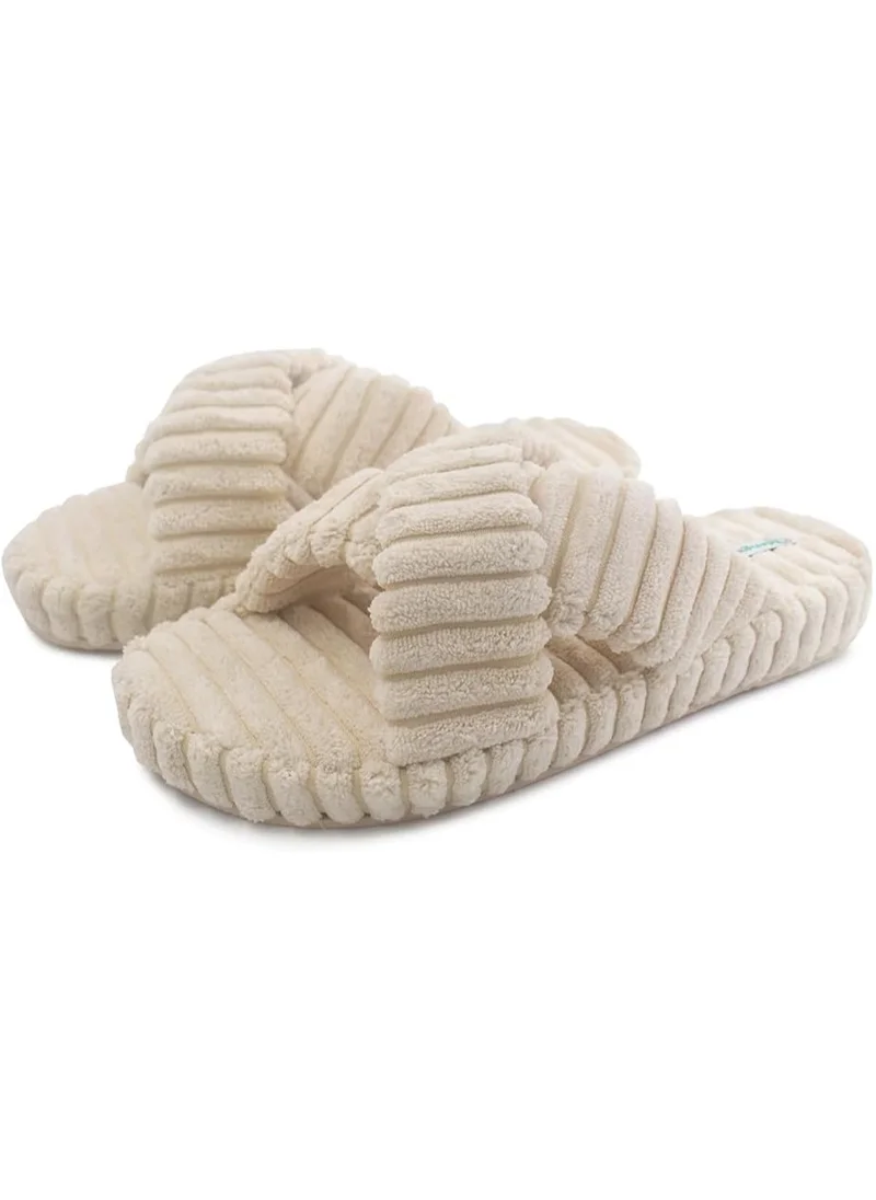 جينجر Cross Over Fluffy Bedroom Slippers