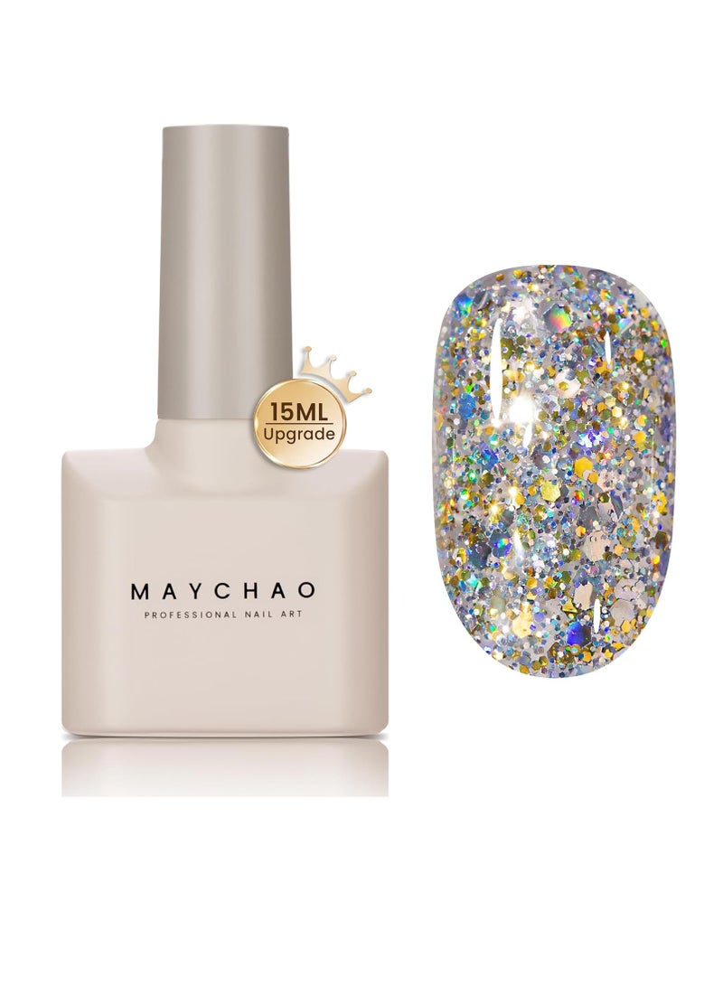 طلاء أظافر جل لامع 15 مل طلاء أظافر جل لامع ستيلر قابل للغسل بالأشعة فوق البنفسجية LED طلاء أظافر جل مبتدئ في فن الأظافر صالون تجميل الأظافر اصنعها بنفسك في المنزل 0.5 أونصة - Image 1