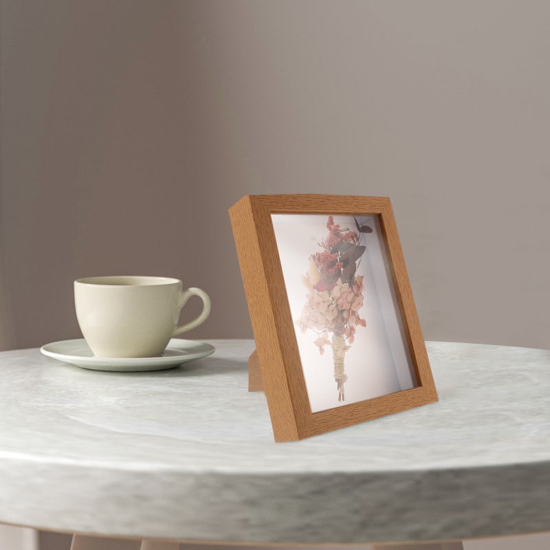 🏠 إطار صور صندوق الظل بني فاتح للمنزل مشاريع صنع يدوي حامل متين للعينات - Image 4