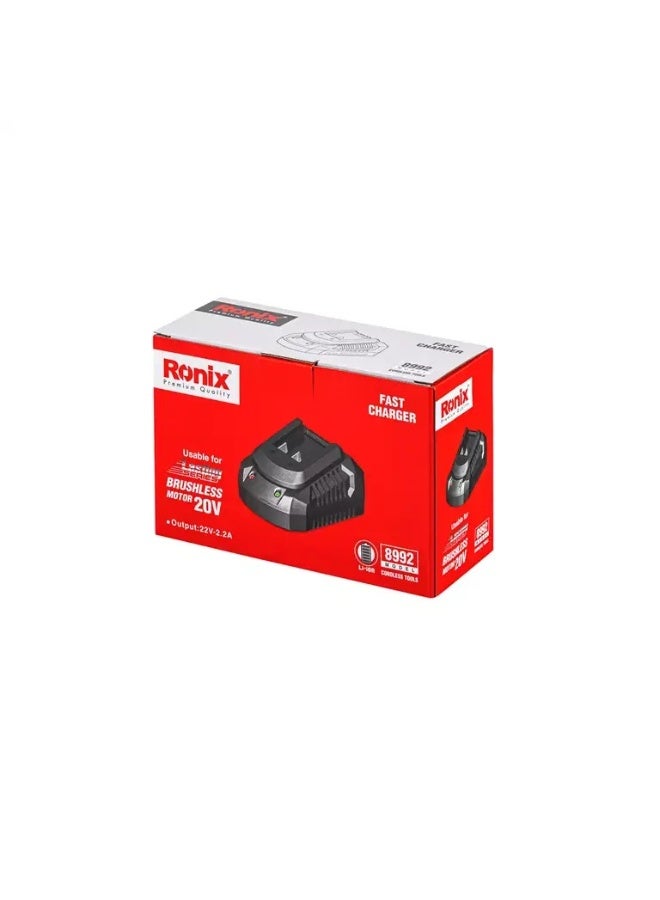 RONIX Fast Charger 20V  2.2A for Brushless Ronix 89 series , 22V Output, German Engineering #Ronix 8992 - Image 5