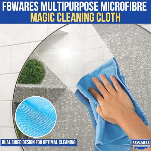 F8WARES 5PK Microfiber Glass Cleaning Cloth for Windows & Mirrors - Thickened Magic Cleaning Cloths and Wipes - Anti Scratch Dusting Cloth for Kitchen,Car,Specs,Laptop,Mobile & Tv Screen Cleaning - Image 2