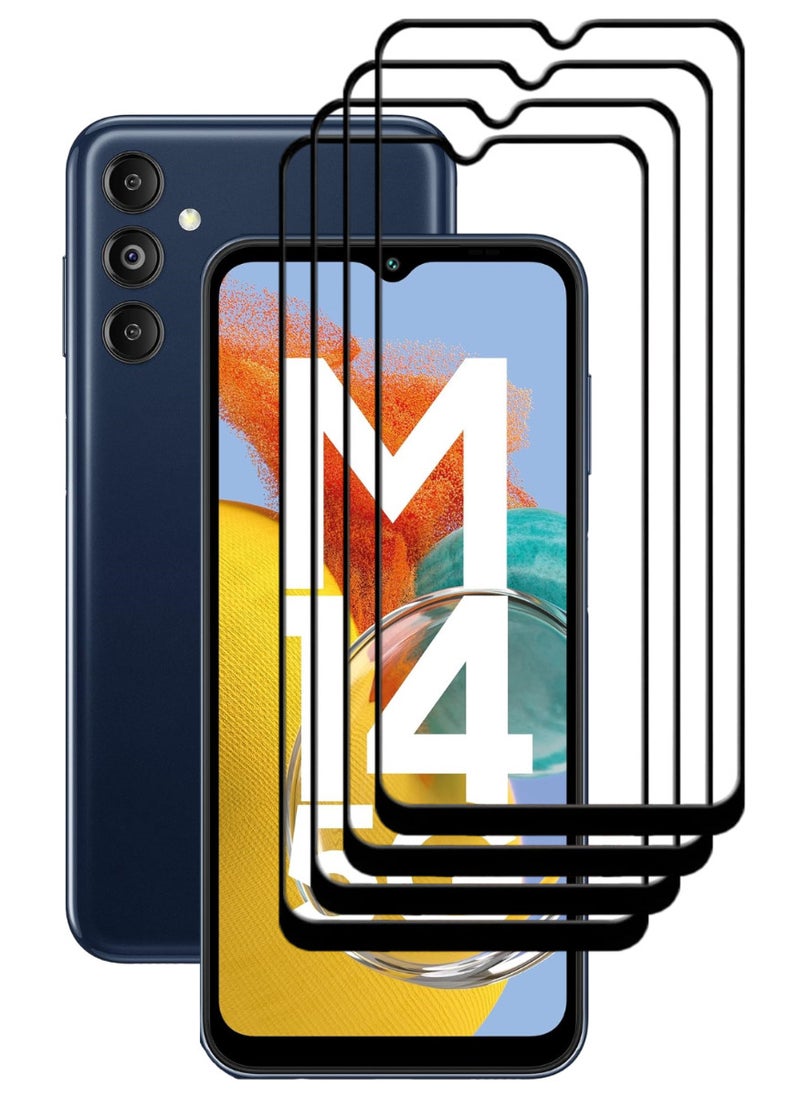 ACLIX 4 Pieces Antistatic ESD Dustproof Premium Quality High Definition Tempered Glass Screen Protector Designed For Samsung Galaxy M14 - Image 1