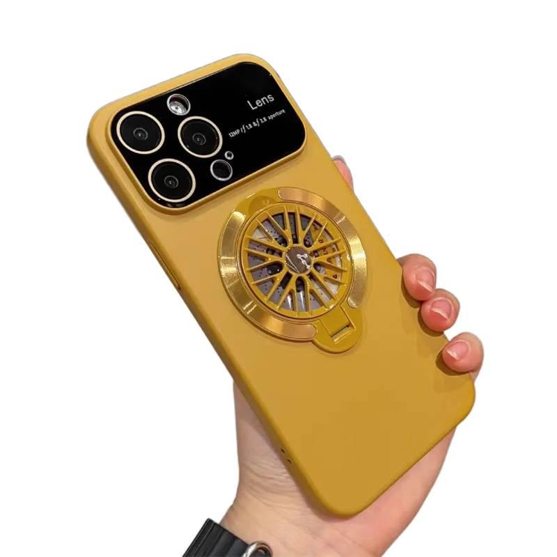PC Protective Case for iPhone 13 with Drop Protection and Kickstand plus Shockproof plus Strong Magnetic plus Full Coverage in Khaki - ModaStar - Image 1