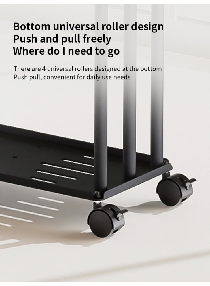 والالا حامل مناشف مع عجلات، رف تجفيف مناشف بثلاث طبقات، حامل مناشف معدني، رف مناشف قائم بذاته للحمام، حمام السباحة الخارجي، غرفة المعيشة - Image 2