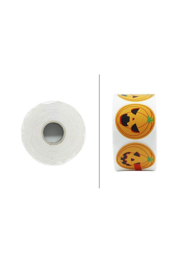 HighMount Halloweens Pumpkins Stickers Roll 1000 Pieces 8 Fces Stickers For Jack O Lantern Trick Or Treat Indoor Art Crafts Scrapbooking Thanksgiving Seasonal Decor Party Decorations Decals 1.5X1.5 Inchi  - Image 5