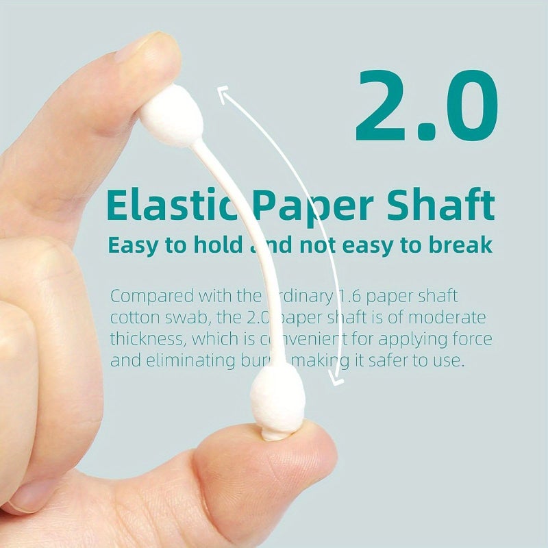 Double-Ended Gourd-Shaped Cleaning Swab Thickened Ultra Soft For Ear Canal And Makeup Model 1 Box - Image 3