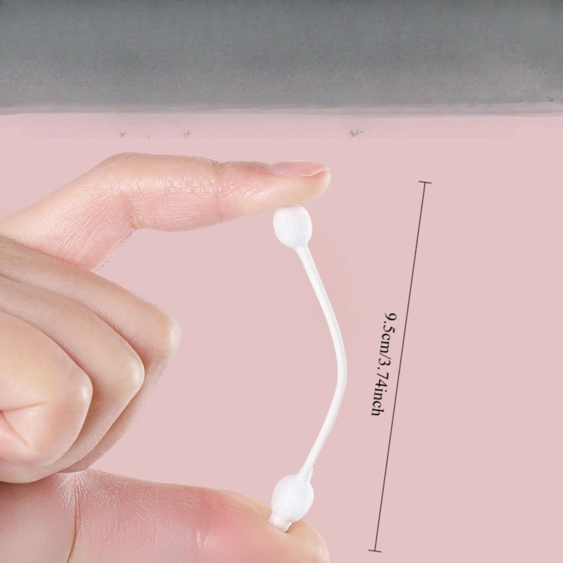 Double-Ended Gourd-Shaped Cleaning Swab Thickened Ultra Soft For Ear Canal And Makeup Model 1 Box - Image 2
